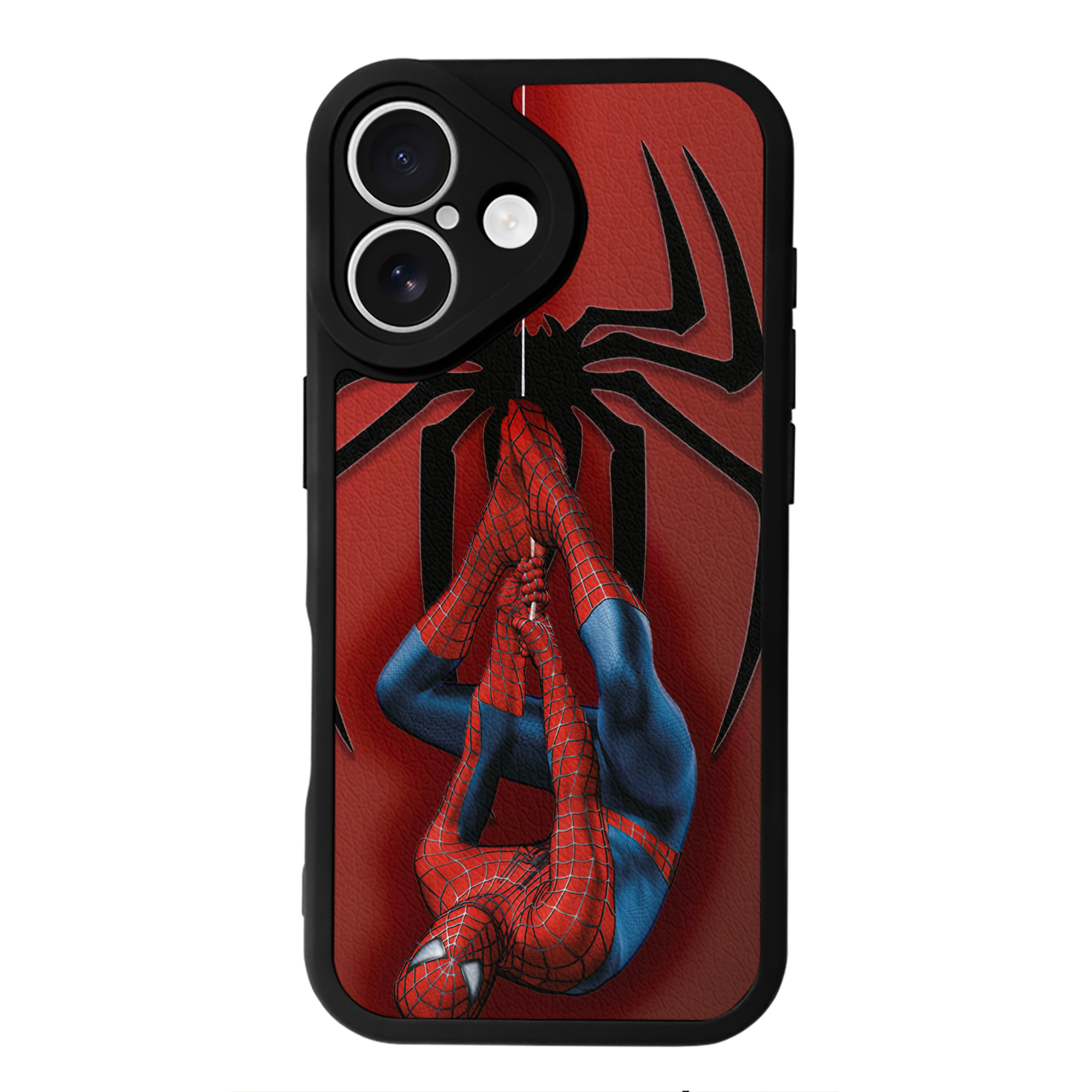（画像用） Spider Man スパイダーマン 【iPhone 16シリーズ対応】シリコンスマホケース（レザー調） 材質：シリコン